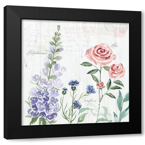 Garden Love Letters II Black Modern Wood Framed Art Print with Double Matting by Brockmon, Kristen