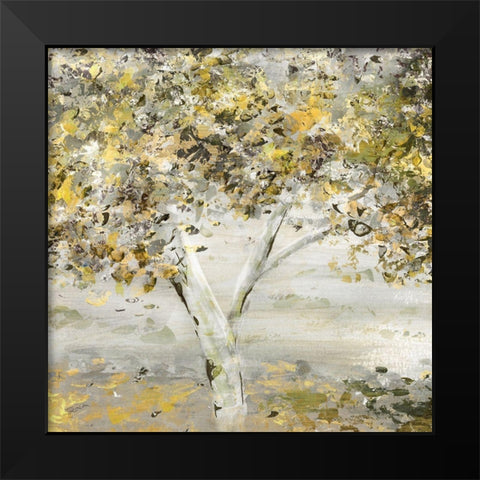 Twinkling Trees Black Modern Wood Framed Art Print by Craven, Katrina