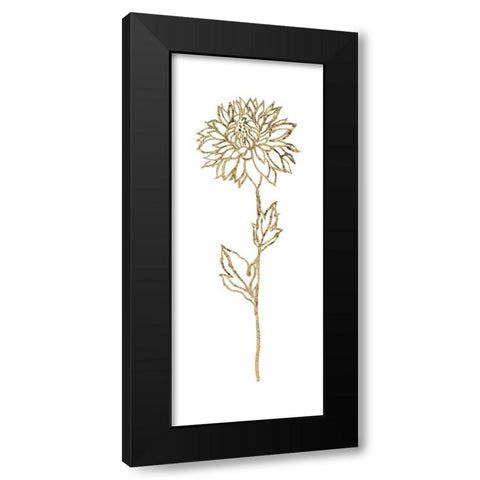 Gilded Silhouette Botanical II Black Modern Wood Framed Art Print with Double Matting by Tava Studios