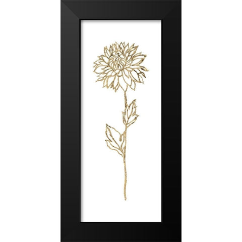 Gilded Silhouette Botanical II Black Modern Wood Framed Art Print by Tava Studios