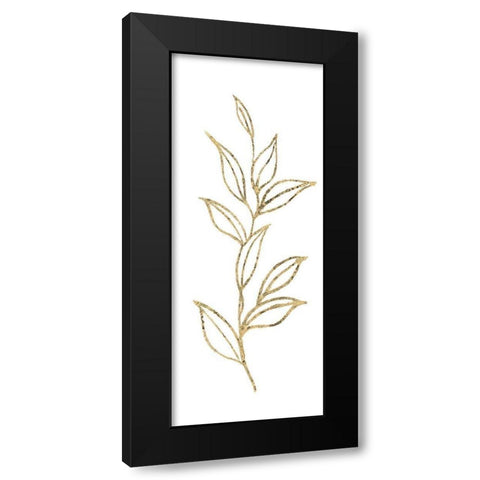 Gilded Silhouette Botanical III Black Modern Wood Framed Art Print with Double Matting by Tava Studios