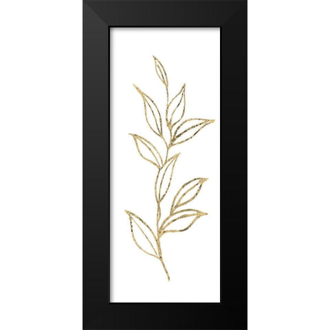 Gilded Silhouette Botanical III Black Modern Wood Framed Art Print by Tava Studios