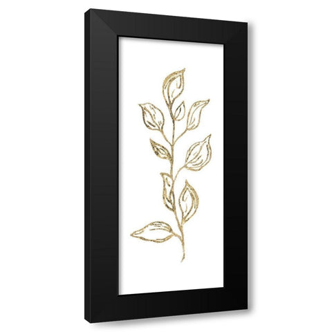Gilded Silhouette Botanical IV Black Modern Wood Framed Art Print with Double Matting by Tava Studios