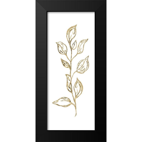 Gilded Silhouette Botanical IV Black Modern Wood Framed Art Print by Tava Studios