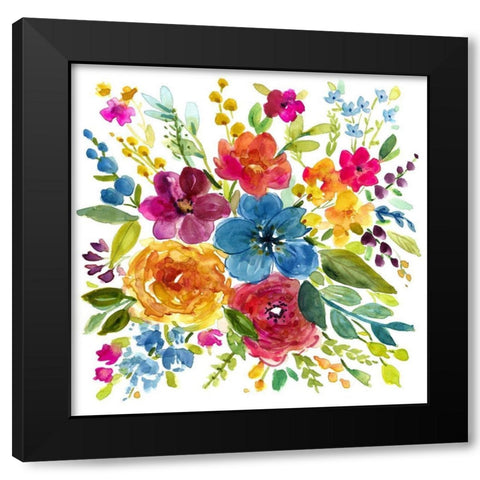 Bold and Bright I Black Modern Wood Framed Art Print by Finn, Livi