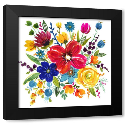 Bold and Bright II Black Modern Wood Framed Art Print with Double Matting by Finn, Livi