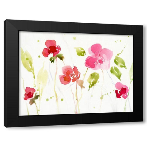 Watery Impatiens I Black Modern Wood Framed Art Print by Swatland, Katie