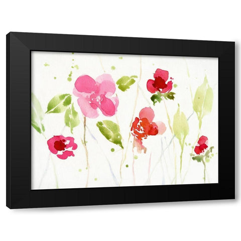 Watery Impatiens II Black Modern Wood Framed Art Print with Double Matting by Swatland, Katie