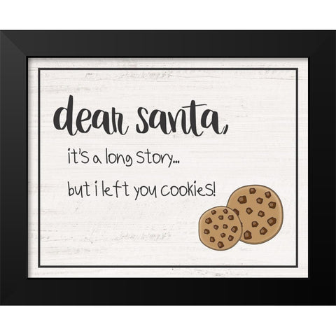 Dear Santa Black Modern Wood Framed Art Print by Carpentieri, Natalie