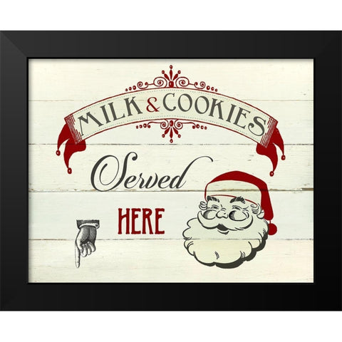 Milk and Cookies Black Modern Wood Framed Art Print by Robinson, Carol
