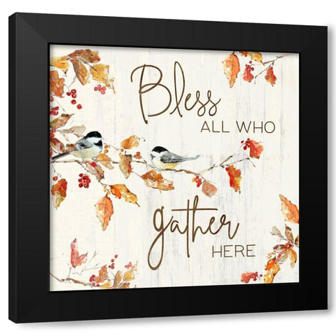 Bless All Black Modern Wood Framed Art Print with Double Matting by Swatland, Sally