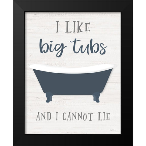 Big Tubs Black Modern Wood Framed Art Print by Carpentieri, Natalie