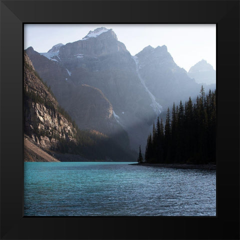 Lake Moraine Black Modern Wood Framed Art Print by Robinson, Carol