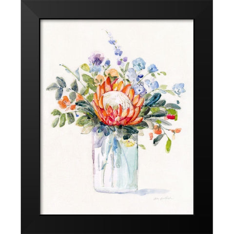 Pretty Protea I Black Modern Wood Framed Art Print by Swatland, Sally