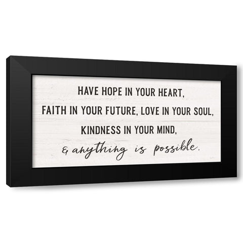 Have Hope Black Modern Wood Framed Art Print with Double Matting by Carpentieri, Natalie