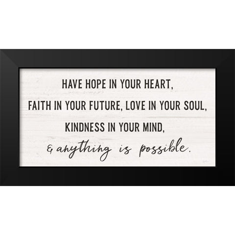 Have Hope Black Modern Wood Framed Art Print by Carpentieri, Natalie