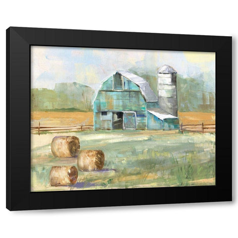 Country Sunrise Black Modern Wood Framed Art Print with Double Matting by Swatland, Sally