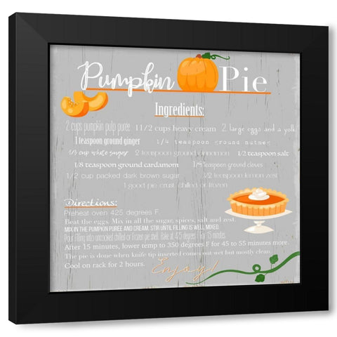 Pumpkin Pie Black Modern Wood Framed Art Print with Double Matting by Santiago, Daniela