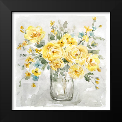 Sunshine Bouquet Black Modern Wood Framed Art Print by Robinson, Carol