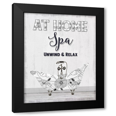 At Home Spa Black Modern Wood Framed Art Print with Double Matting by Jill, Susan