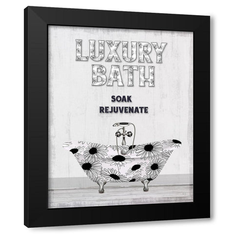 Luxury Bath Black Modern Wood Framed Art Print with Double Matting by Jill, Susan