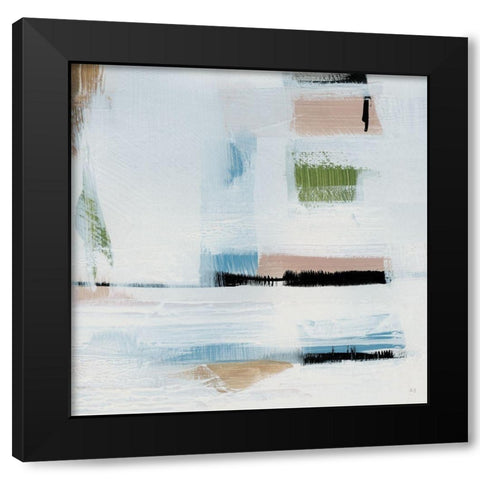 Faraway Sunset I Black Modern Wood Framed Art Print with Double Matting by Jill, Susan