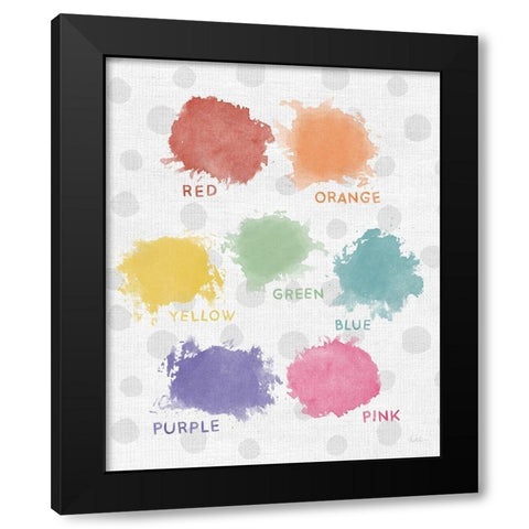 Watercolor Colors Black Modern Wood Framed Art Print by Carpentieri, Natalie