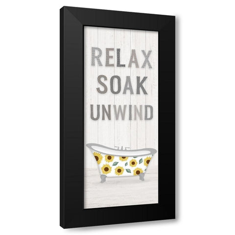 Sunflower Bath I Black Modern Wood Framed Art Print with Double Matting by Carpentieri, Natalie