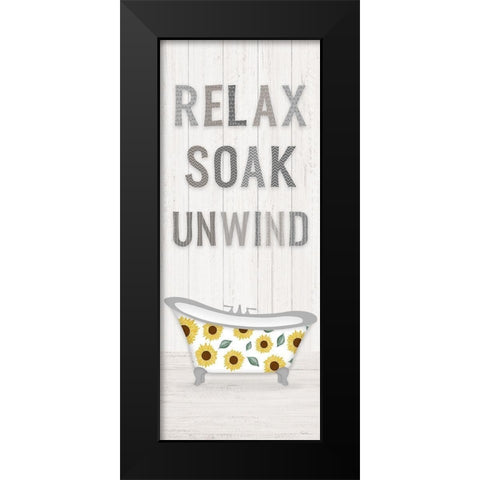 Sunflower Bath I Black Modern Wood Framed Art Print by Carpentieri, Natalie