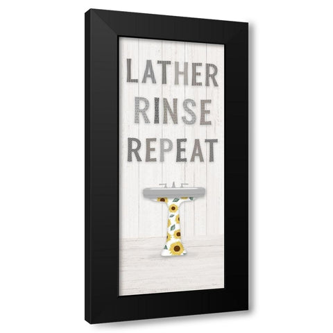 Sunflower Bath II Black Modern Wood Framed Art Print with Double Matting by Carpentieri, Natalie