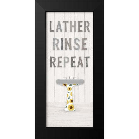 Sunflower Bath II Black Modern Wood Framed Art Print by Carpentieri, Natalie