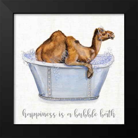 Bubble Bath Black Modern Wood Framed Art Print by Brooks, Donna
