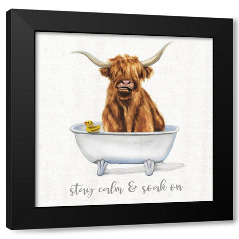 Soak On Black Modern Wood Framed Art Print by Brooks, Donna