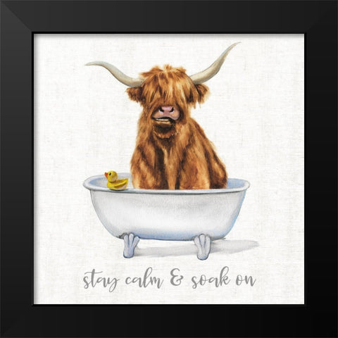 Soak On Black Modern Wood Framed Art Print by Brooks, Donna