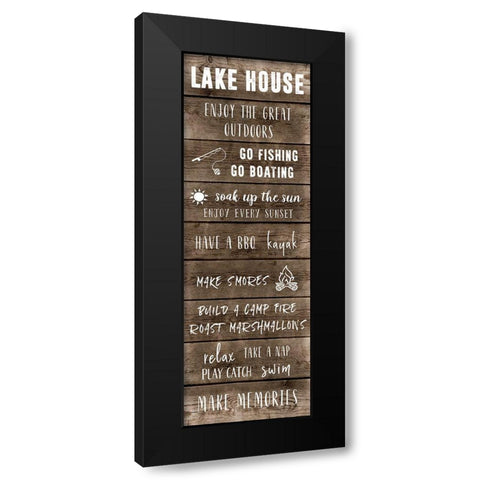 The Lake House Black Modern Wood Framed Art Print by CAD Designs