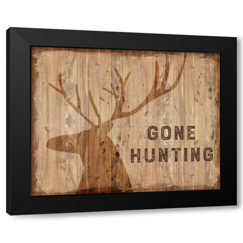 Gone Hunting Black Modern Wood Framed Art Print with Double Matting by Murray, Amanda