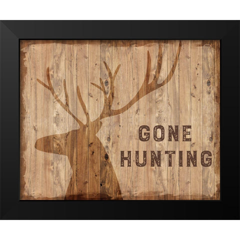 Gone Hunting Black Modern Wood Framed Art Print by Murray, Amanda