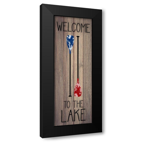Welcome to the Lake Black Modern Wood Framed Art Print by Santiago, Daniela
