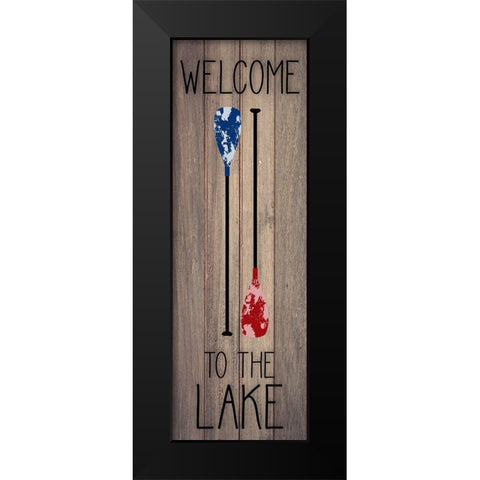 Welcome to the Lake Black Modern Wood Framed Art Print by Santiago, Daniela