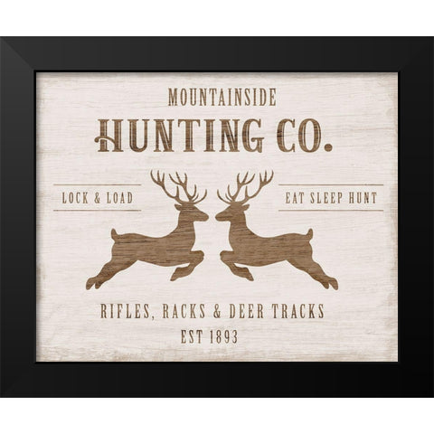 Mountainside Hunting Company Black Modern Wood Framed Art Print by Carpentieri, Natalie