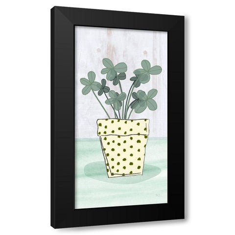 Potted Posies II Black Modern Wood Framed Art Print by Jill, Susan