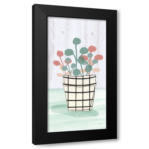 Potted Posies III Black Modern Wood Framed Art Print by Jill, Susan