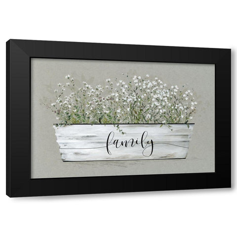 Bouquet of Grace Bucket Family Black Modern Wood Framed Art Print by Finn, Livi