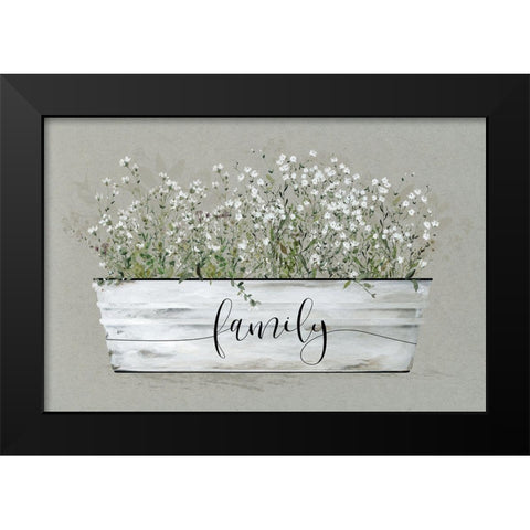 Bouquet of Grace Bucket Family Black Modern Wood Framed Art Print by Finn, Livi