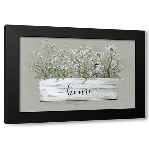Bouquet of Grace Bucket Home Black Modern Wood Framed Art Print by Finn, Livi