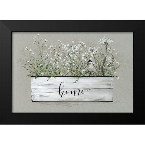 Bouquet of Grace Bucket Home Black Modern Wood Framed Art Print by Finn, Livi