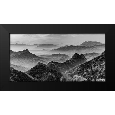 Mountains of the Great Wall Black Modern Wood Framed Art Print by Delimont, Danita