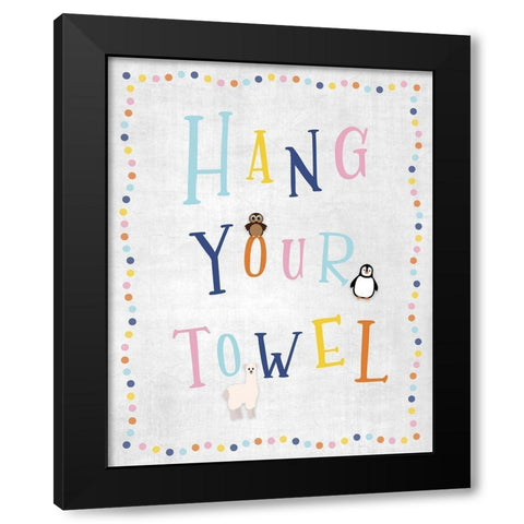 Hang Your Towel Black Modern Wood Framed Art Print with Double Matting by Carpentieri, Natalie