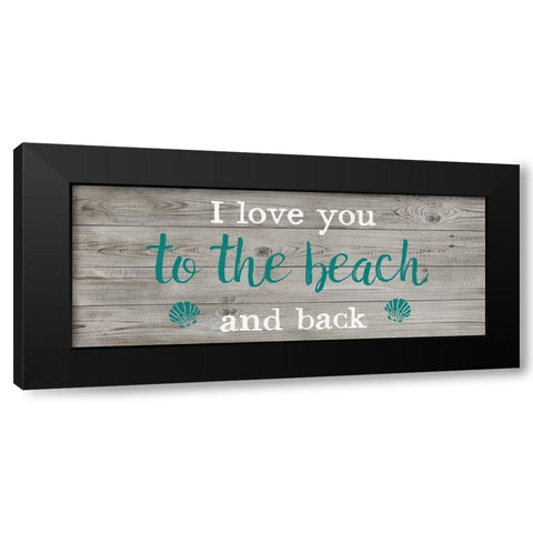 Beach and Back Black Modern Wood Framed Art Print with Double Matting by Murray, Amanda