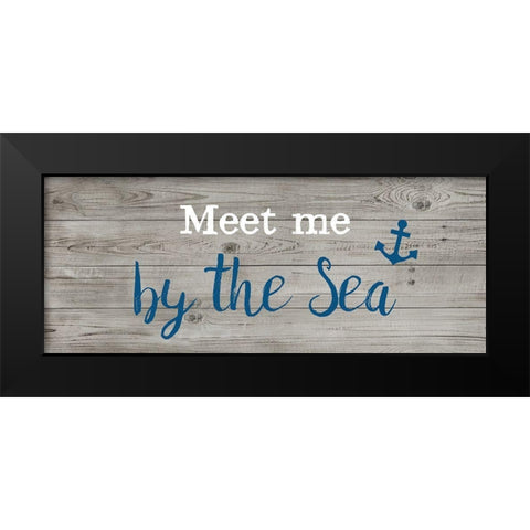 Meet Me Black Modern Wood Framed Art Print by Murray, Amanda